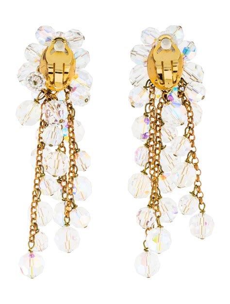 chanel chandelier earrings|chanel inspired clip on earrings.